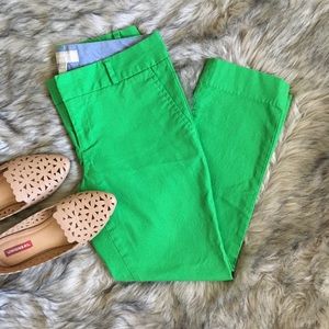 Banana Republic Green Hampton Fit Crop Pants